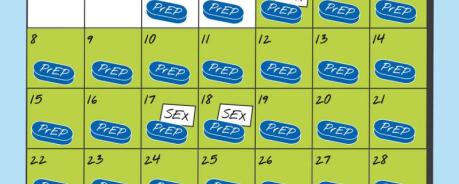 Einnahmekalender PrEP bei Analsex